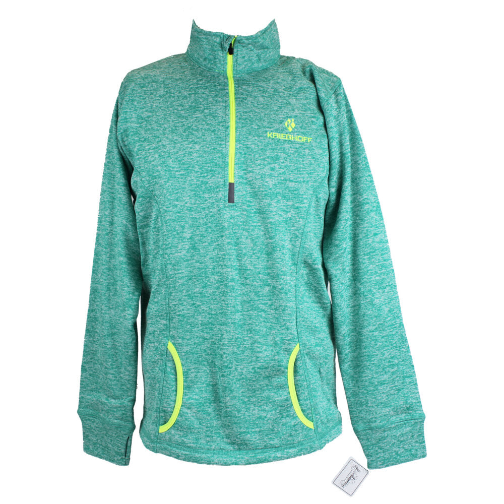 Krieghoff Ladies’ Cosmic Fleece 1/4 Zip Jacket, Bright Green