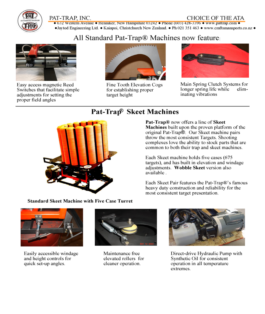 Pat-Trap Singles-Doubles Wobble Trap c/w Step down & Doubles Level Plate