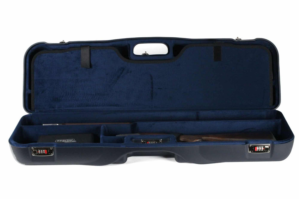 Negrini 1646LR-2F/4980 OU/SxS Two Shotgun Takedown Shotgun Case 32″ + ext. chokes for Travel