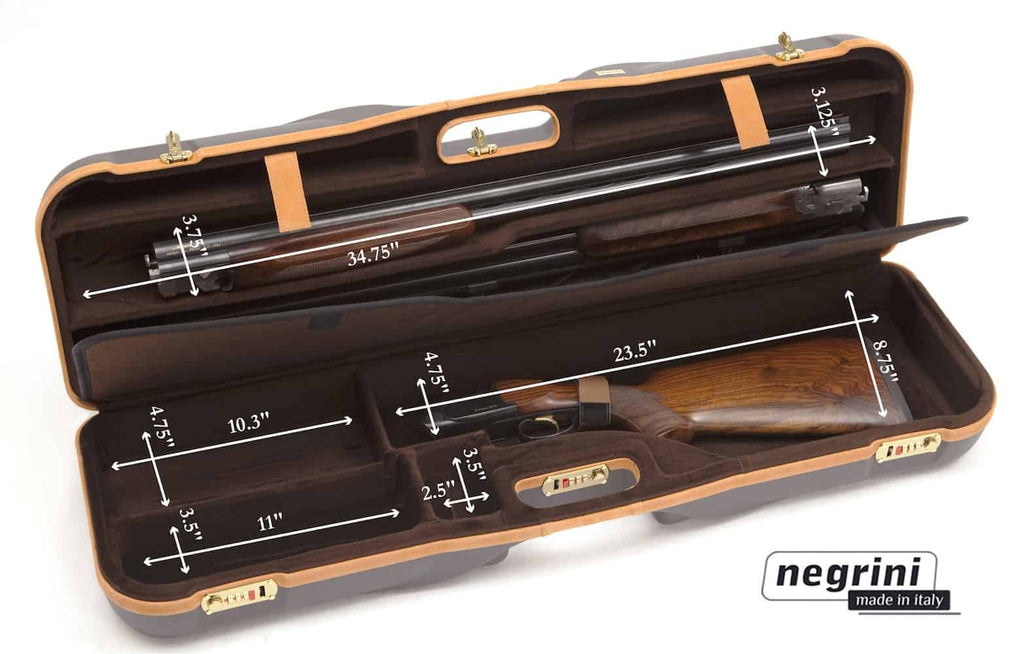 Negrini 1646LR-3C/4732 OU/SxS  3 Barrel Set Shotgun Case 32″ + ext. chokes
