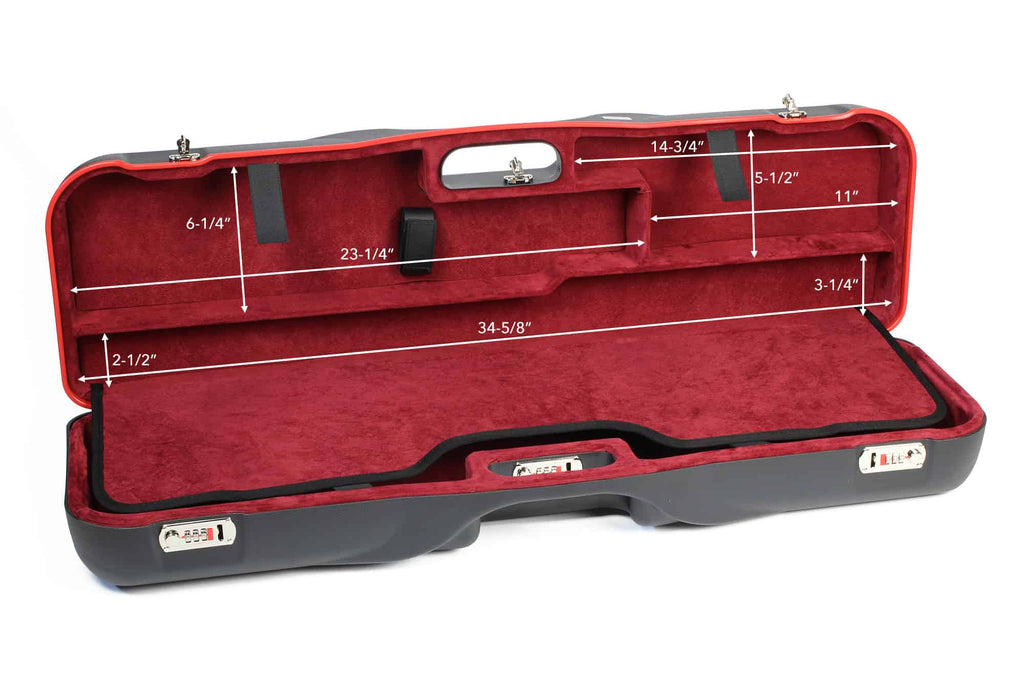 Negrini 1646LR-LUG/5290 OU/SxS Shotgun Luggage™ Case 32"+Ext Chokes