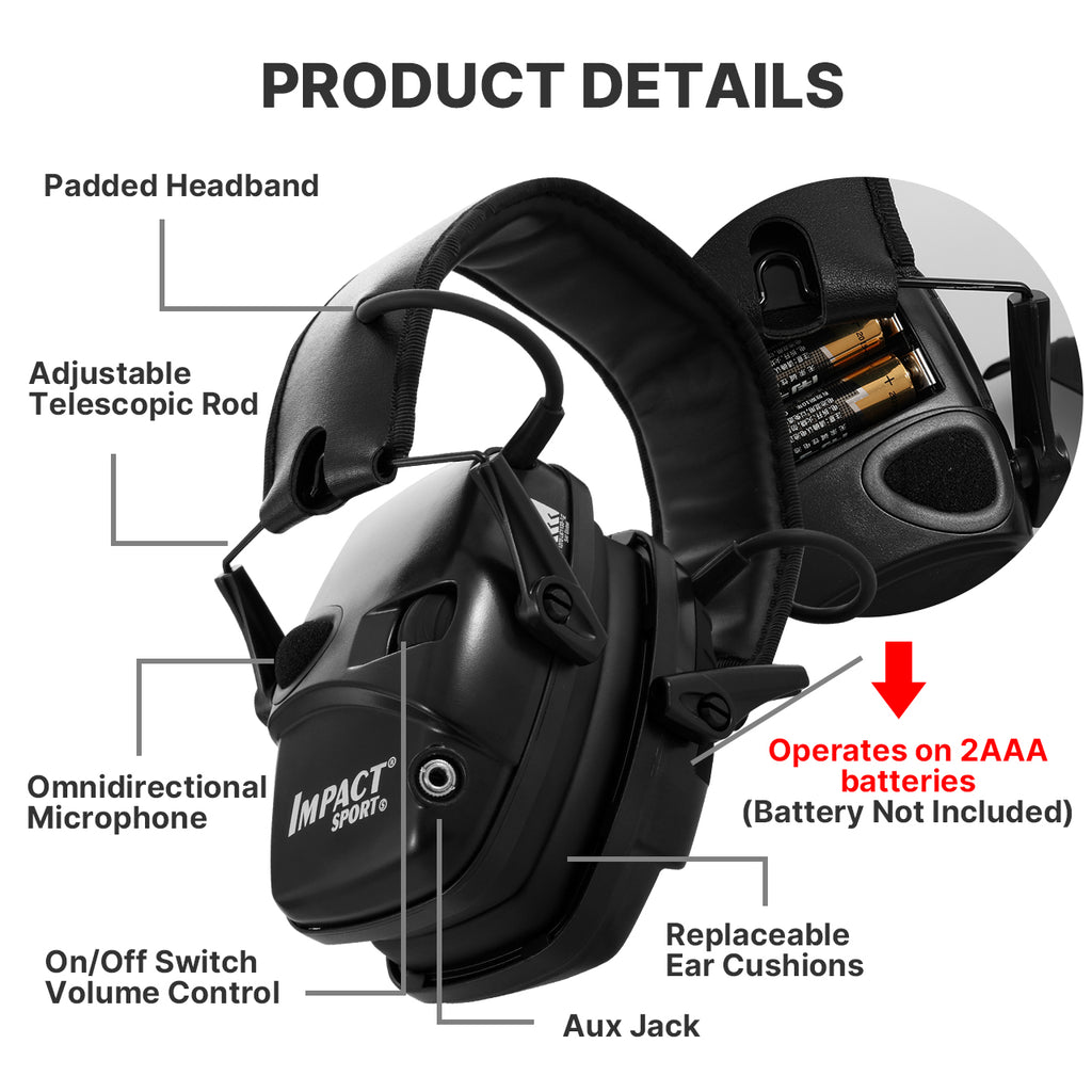 Anti-Noise Tactical Ear Protector Electronic Shooting Earmuff Hunting Noise Reducer Hearing Protection Headset