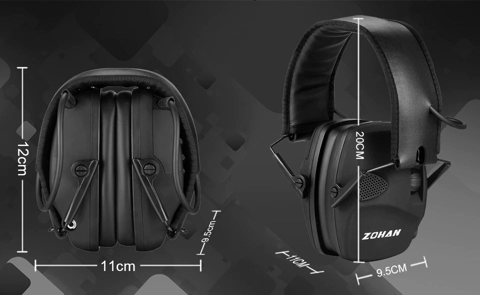 ZOHAN Electronic Shooting Ear Protection Sound Amplification Anti-noise Earmuffs Professional Shooting Training Protect Earmuffs